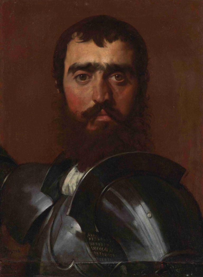 The Condottiere,Condottiere,Jean Auguste Dominique Ingres,Oliemaleri,Oliemaleri, solo, 1 dreng