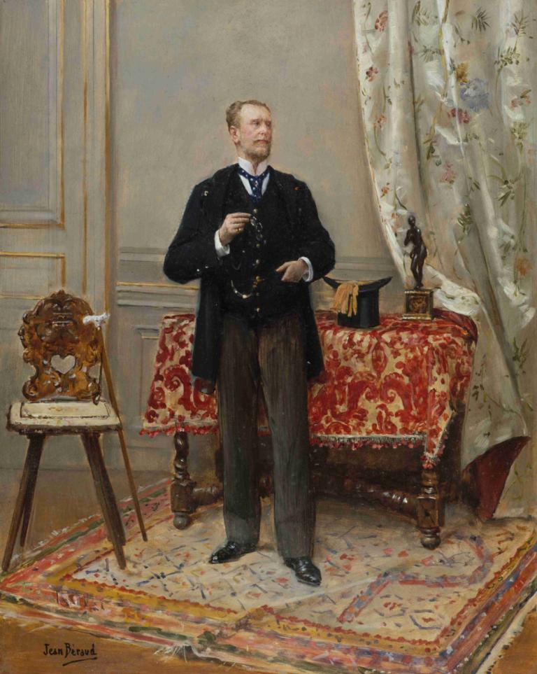 Portrait d'Edmond Taigny (1828-1906), historien et collectionneur,Porträt von Edmond Taigny (1828-1906)