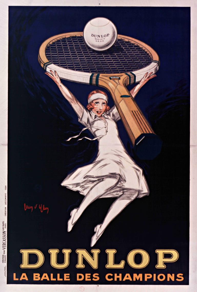 Dunlop, la balle des champions,Jean d'Ylen,Illustration,Illustration, 1girl, solo, parody, dress, nurse