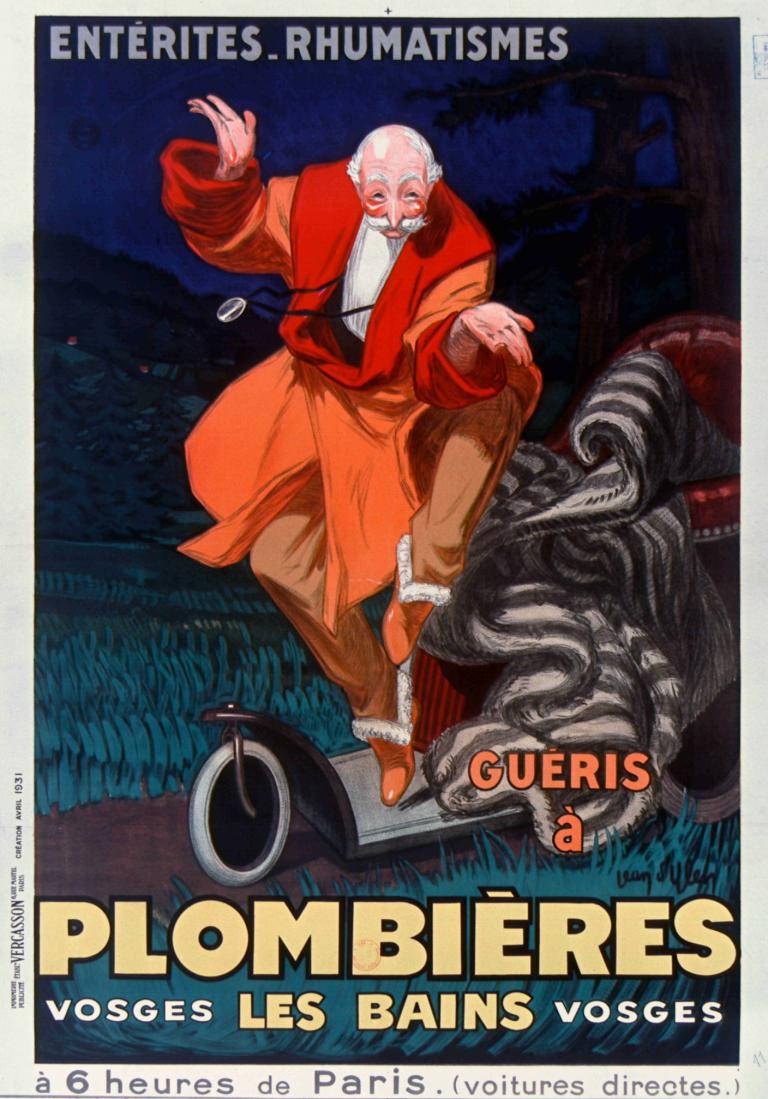 Entérites rhumatismes guéris à Plombières les Bains, Vosges,Jean d'Ylen,Illustration,Illustration