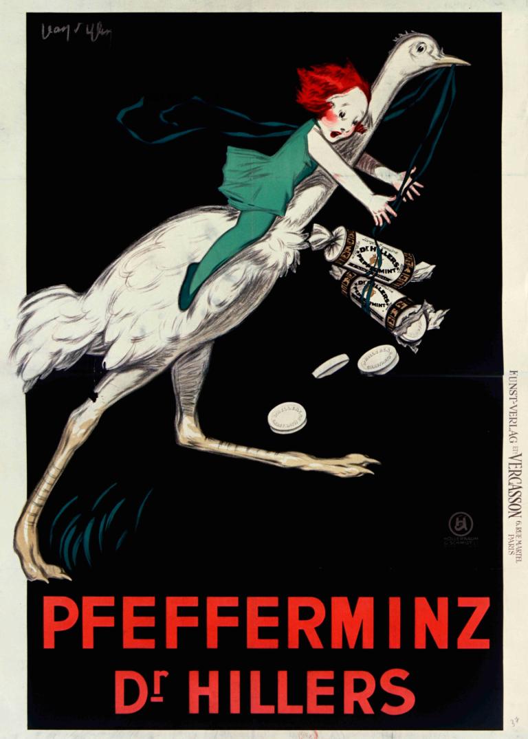 Pfefferminz Dr Hillers,Máta peprná Dr Hillers,Jean d'Ylen,Ilustrace,Ilustrace, zrzavé vlasy, 1 dívka, pták