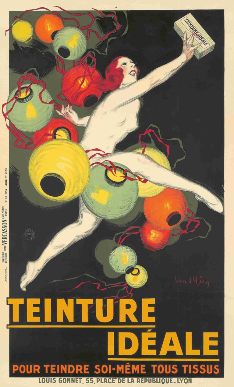 Teinture Idéale,Tintura ideale,Jean d'Ylen,Illustrazione,Illustrazione, 1 ragazza, nudo, assolo