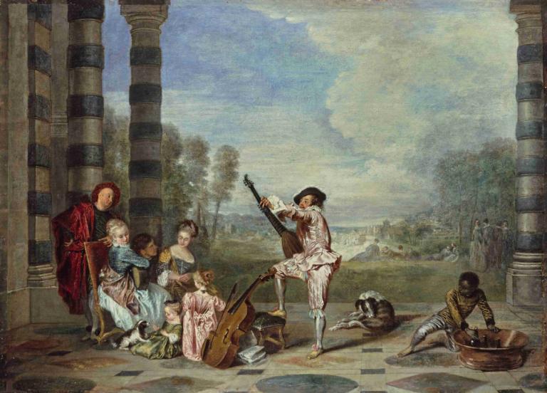 Les Charmes de la vie (The Attractions of Life),Privlačnosti življenja,Jean-Antoine Watteau,Oljna slika