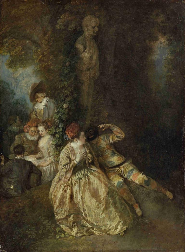 Voulez vous triompher des Belles,Wollt ihr über die Schönen triumphieren,Jean-Antoine Watteau,Ölgemälde