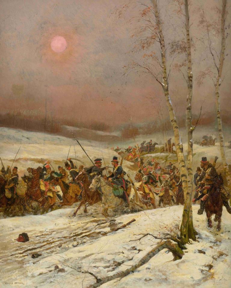 Cossacks Attacked By The Guard Of Honor During Napoleon's Russian Campaign,ナポレオンのロシア遠征で儀仗兵に襲われたコサックたち