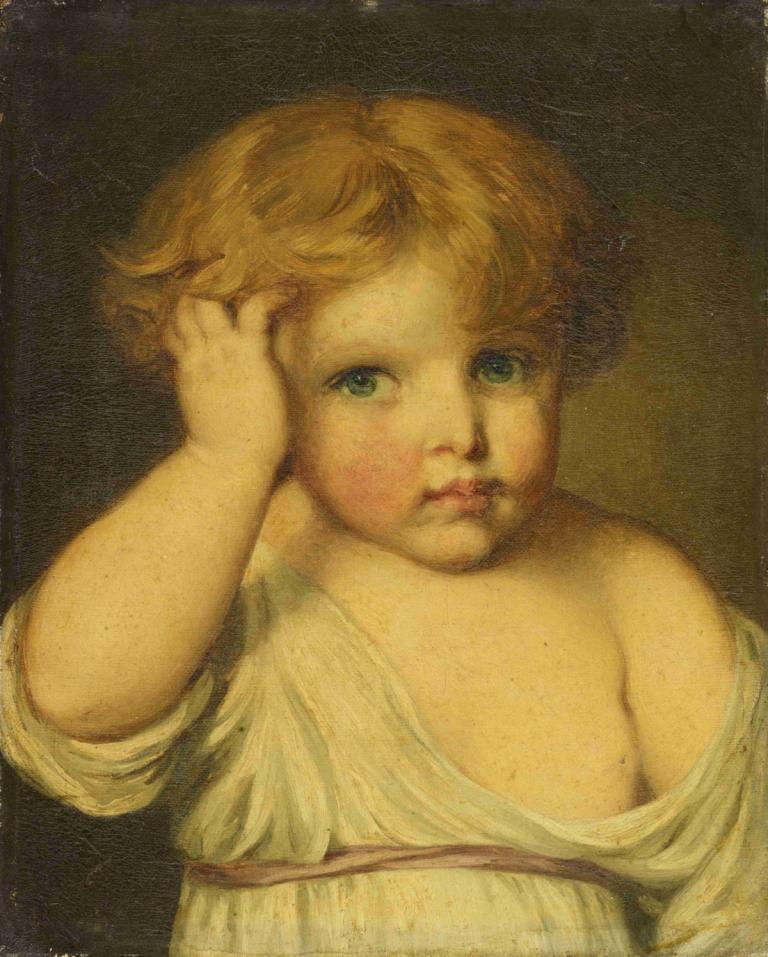 Bildnis eines Kindes,Retrato de un niño,Jean-Baptiste Greuze,Pintura al óleo,Pintura al óleo, solo