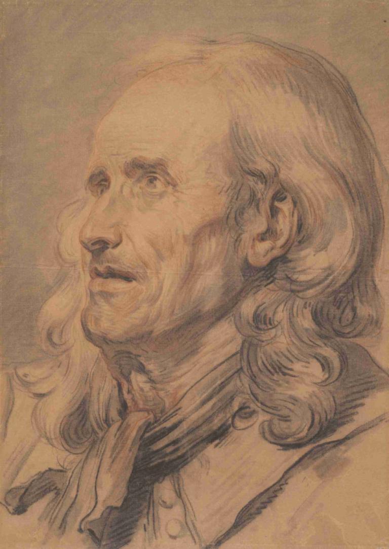 Head of an Old Man, Study for A Marriage Contract,Hoofd van een oude man, Studie voor een huwelijkscontract