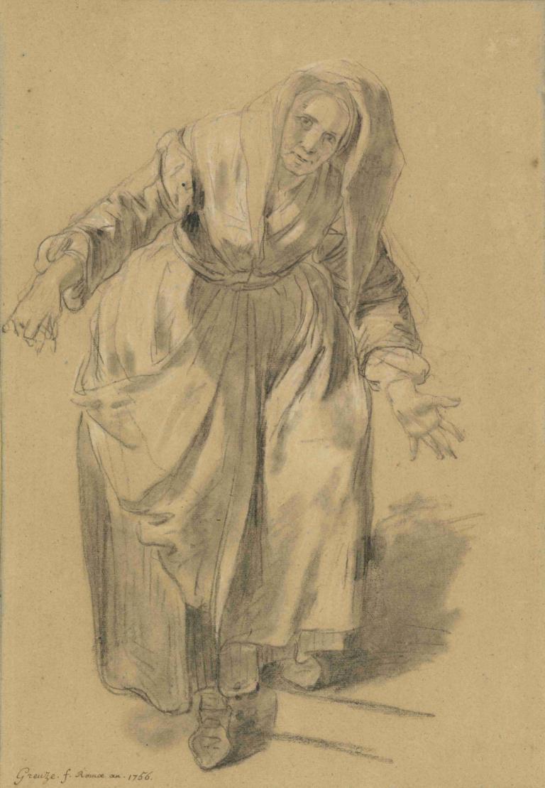 Old Woman with Arms Outstretched (Study for The Neapolitan Gesture)