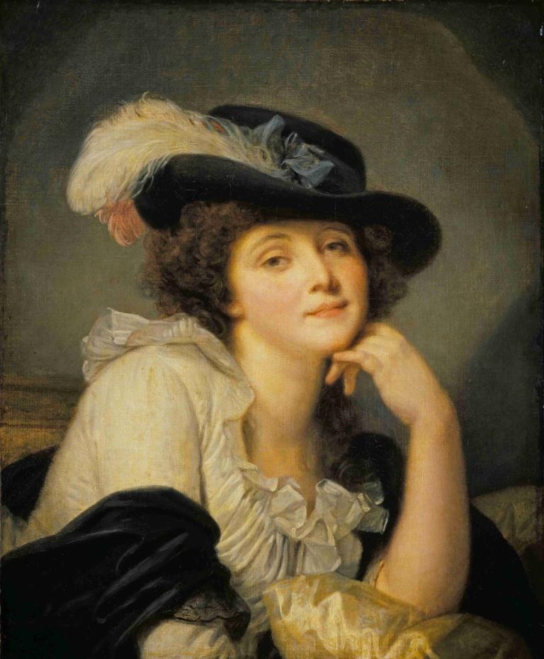 Portrait of a Woman,Naisen muotokuva,Jean-Baptiste Greuze,Öljymaalaus,Öljymaalaus, yksin, hattu, 1 tyttö