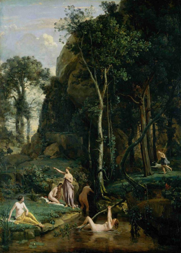 Diana and Actaeon (Diana Surprised in Her Bath),Diana dan Actaeon (Diana Terkejut Saat Mandi)