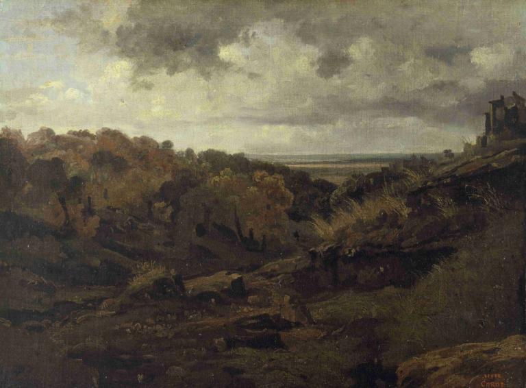 Italian Landscape near Marino in Autumn,가을의 마리노 인근 이탈리아 풍경,Jean-Baptiste-Camille Corot,장 밥티스트-카미유 코로,오일 페인팅