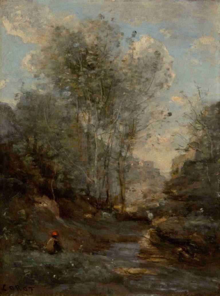 Le Vallon des Chevres (Souvenir du Lac de Garde),르 발롱 데 쉐브르(가르다 호수의 기념품),Jean-Baptiste-Camille Corot