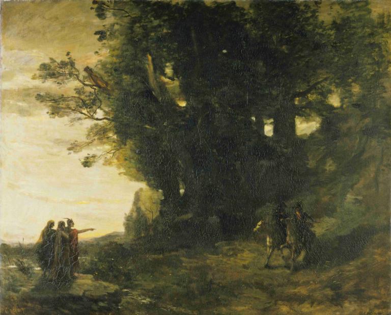 Macbeth, paysage (Macbeth, Landscape),Macbeth, paysage (Macbeth, Landskab),Jean-Baptiste-Camille Corot