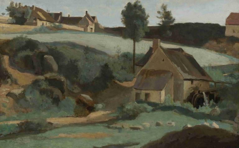 Morvan, Petit Moulin,Jean-Baptiste-Camille Corot,Pittura ad olio,Pittura ad olio, nessun essere umano