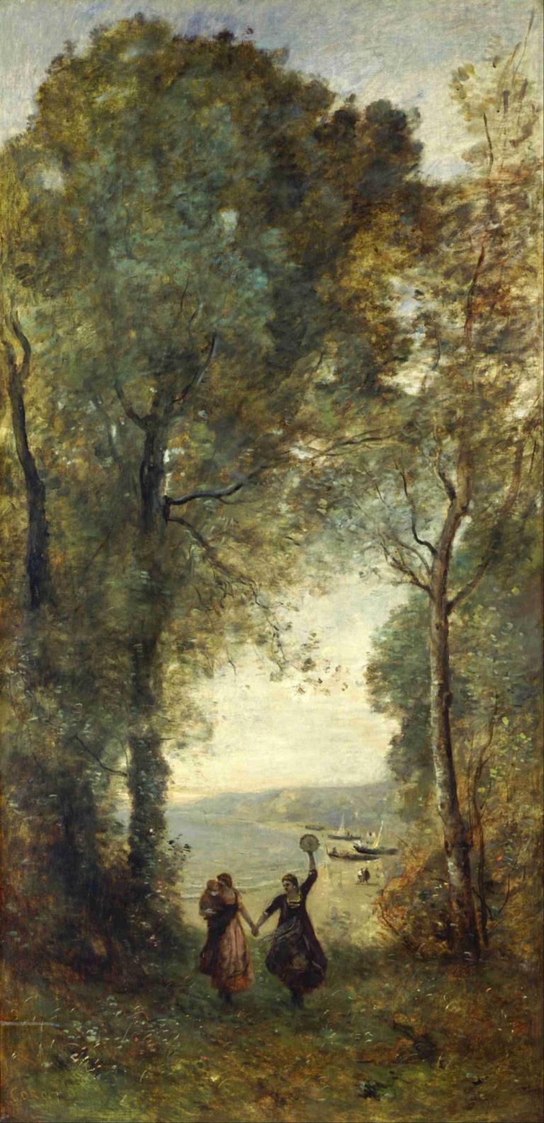 Reminiscence of the Beach of Naples,Ricordo della spiaggia di Napoli,Jean-Baptiste-Camille Corot