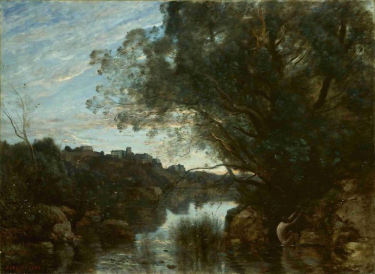 Souvenir of the Environs of Lake Nemi,Những kỷ niệm xung quanh hồ Nemi,Jean-Baptiste-Camille Corot