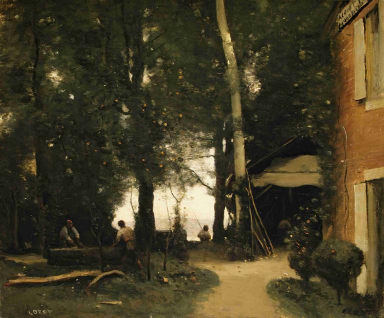 The Banks of the Seine at Conflans,Bên bờ sông Seine ở Con Fran.,Jean-Baptiste-Camille Corot