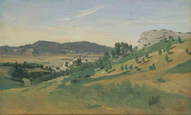 View of Olevano,วิวของ Olevano,Jean-Baptiste-Camille Corot,ฌอง บาเทียสเตอร์ คามิล โคโร,จิตรกรรมสีน้ำมัน