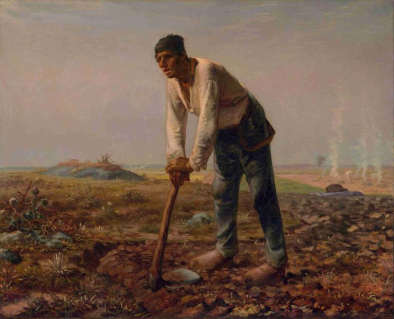 Man with a Hoe,Một người đàn ông cầm cuốc,Jean-François Millet,- Jean-François Miller.,Tranh sơn dầu