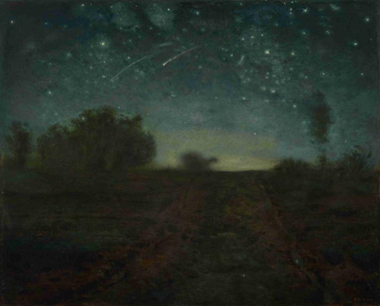 Starry Night,Notte stellata,Jean-François Millet,Pittura ad olio,Pittura ad olio, Cielo stellato), scenario