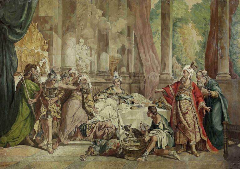 Condemnation Of Hamans [From The Book Of Ester],Jean-François de Troy,Oil Painting,Oil Painting