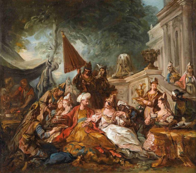 Oriental scene or Esther's banquet,Orientalische Szene oder das Bankett von Esther,Jean-François de Troy