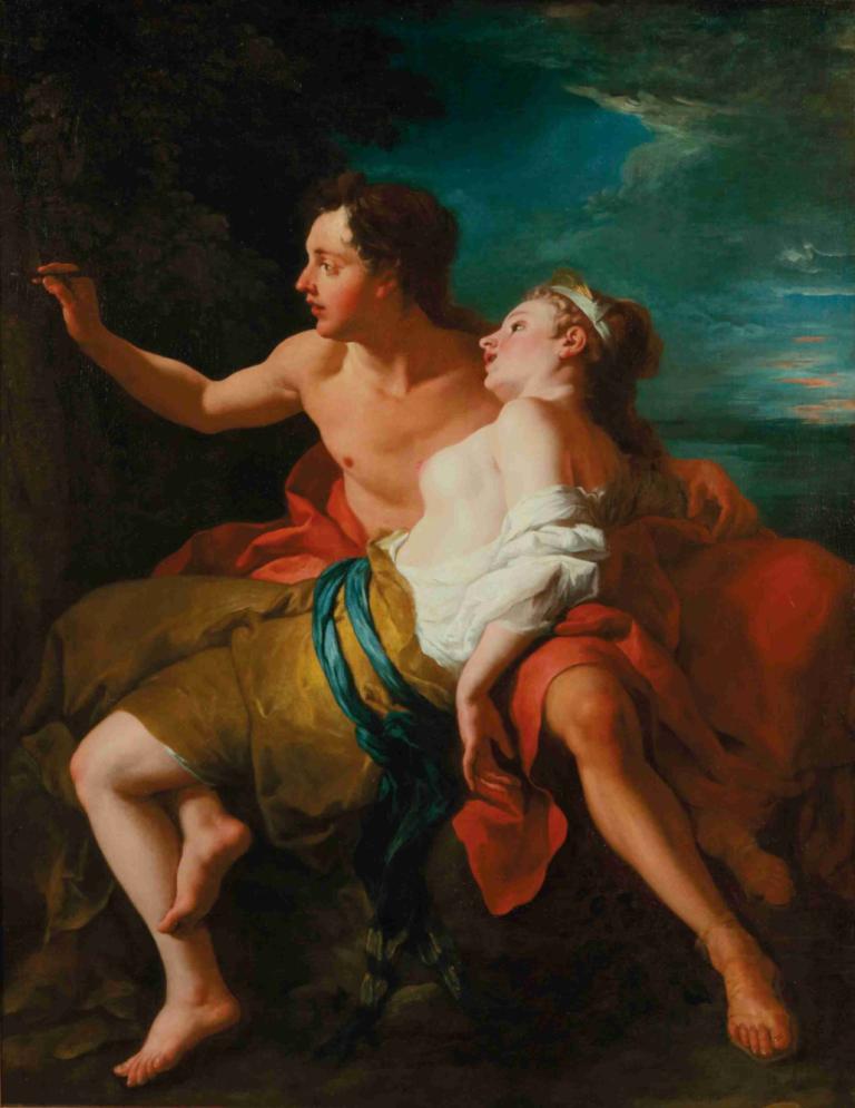 Paris and Oenone,Παρίσι και Oenone,Jean-François de Troy,Ελαιογραφία,Ελαιογραφία, παρωδία καλών τεχνών