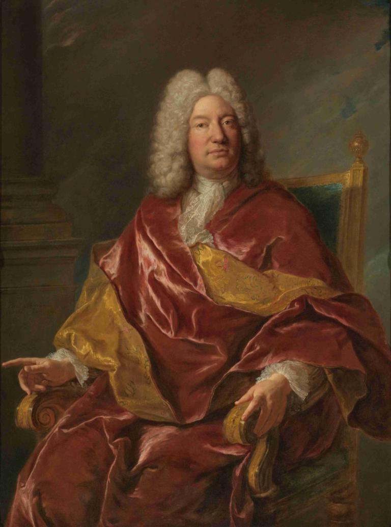 Portrait Of A Man,Portræt af en mand,Jean-François de Troy,Oliemaleri,Oliemaleri, kunstparodi, solo, siddende