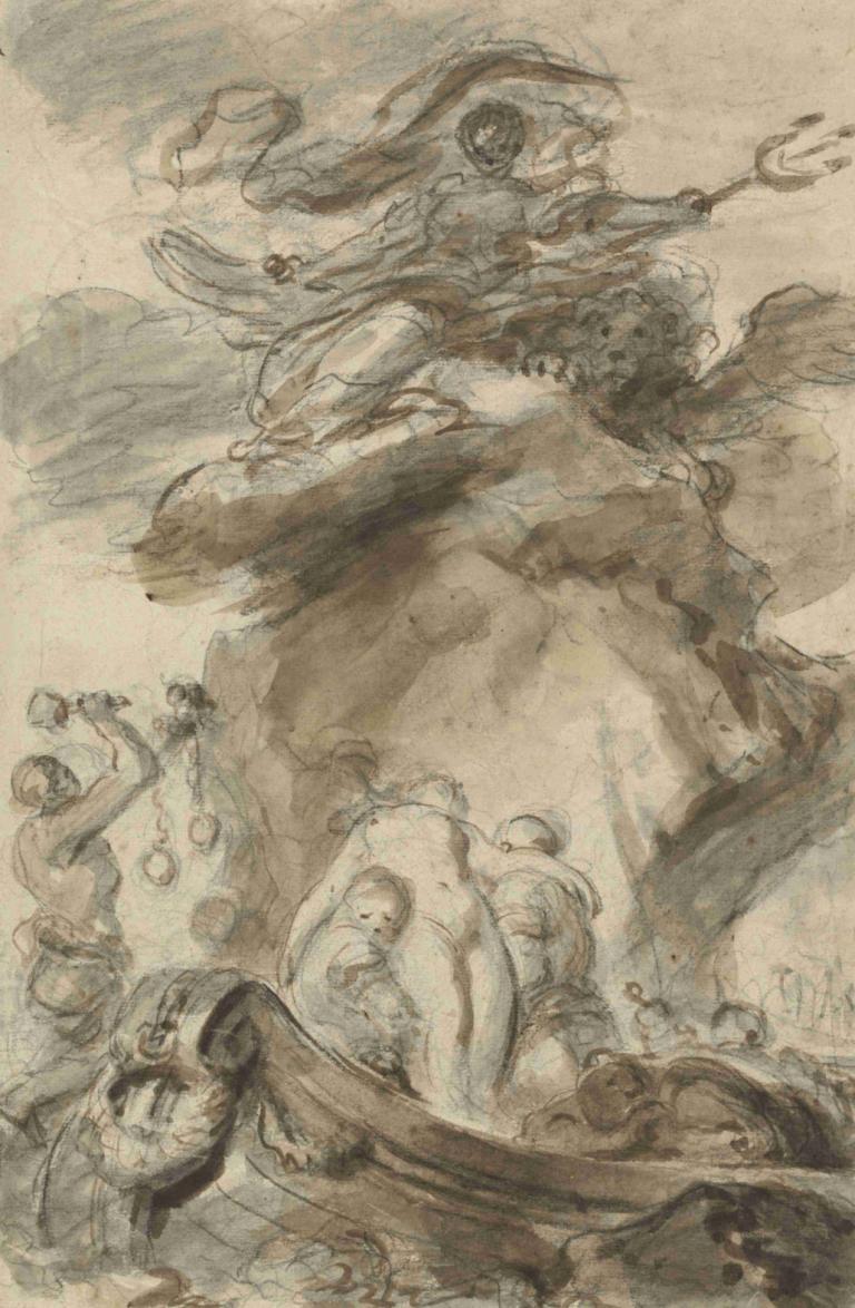 Angelica Is Exposed to the Orc,Angelika ist dem Ork ausgesetzt,Jean-Honoré Fragonard,Ölgemälde,Ölgemälde