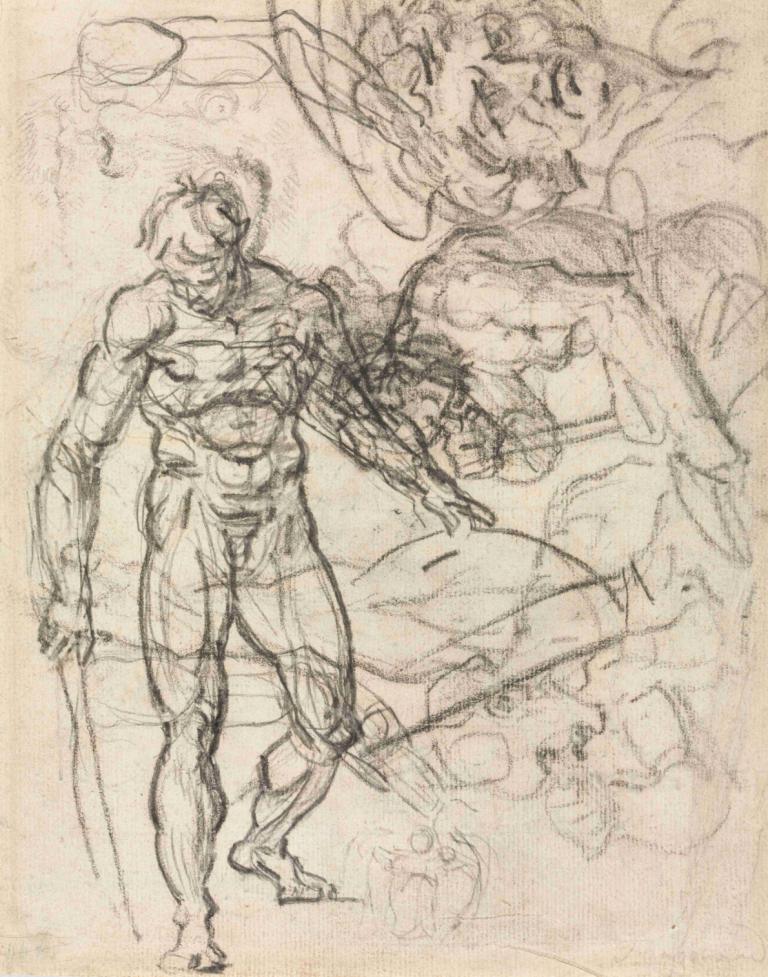 Figure Studies (verso),Figuurstudies (verso),Jean-Honoré Fragonard,Koperplaatetsing,Koperplaatetsing