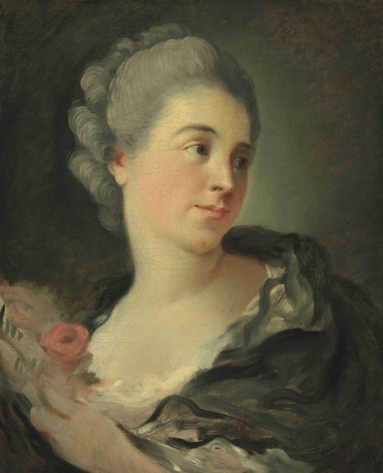 Portrait Of A Young Woman, Presumably Marie-Thérèse Colombe,Porträtt av en ung kvinna