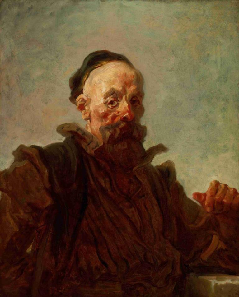 Portrait of a Man in Costume,Porträtt av en man i kostym,Jean-Honoré Fragonard,Oljemålning,Oljemålning