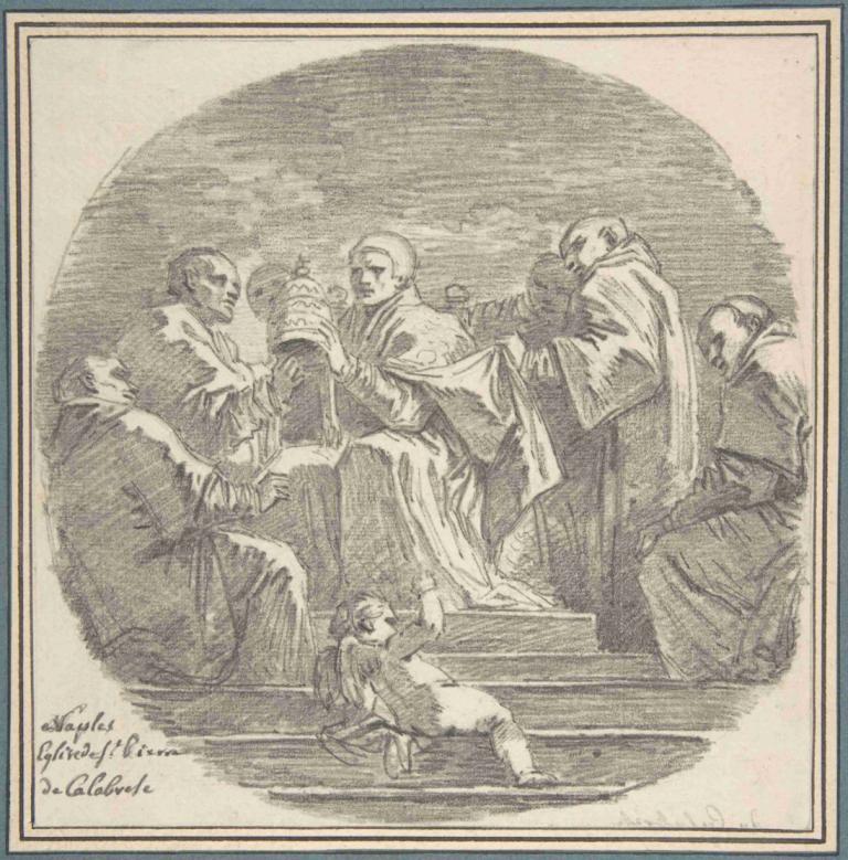 Saint Celestine V Renouncing the Papacy, after Mattia Preti,Den helige Celestinus V som avsäger sig påvedömet