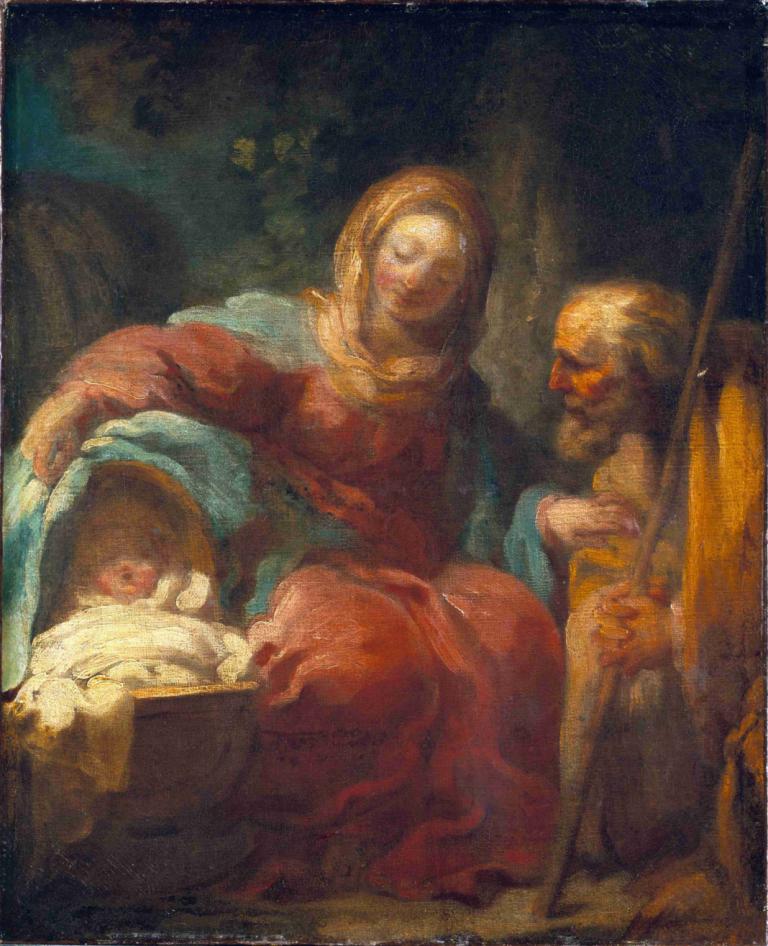 The Rest on the Flight into Egypt,이집트행 비행기의 휴식,Jean-Honoré Fragonard,장-호노레 프라고나르,오일 페인팅,오일 페인팅, 미술 패러디, 여러 소년