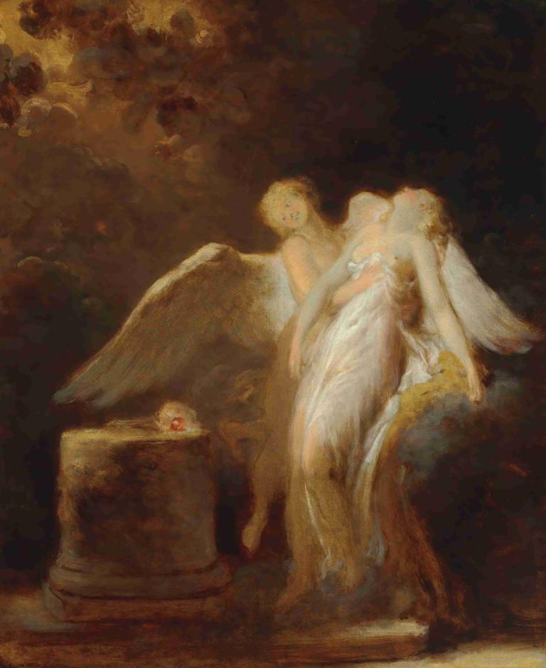 The sacrifice of the Rose,장미의 희생,Jean-Honoré Fragonard,장-호노레 프라고나르,오일 페인팅,오일 페인팅, 미술 패러디, 날개, 깃털 달린 날개, 천사 날개