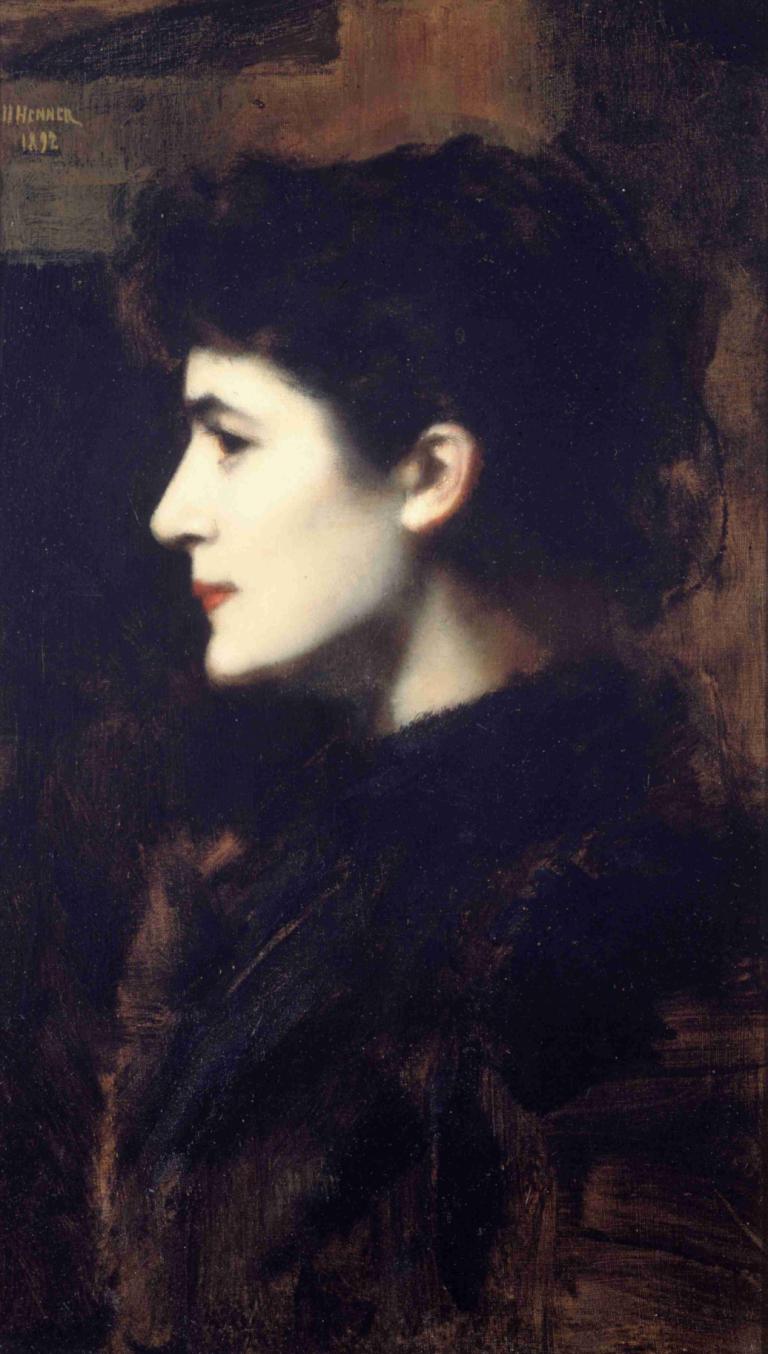 Eugénie-Marie Gadiffet-Caillard dite Germaine Dawis,Jean-Jacques Henner,Oil Painting,Oil Painting, solo