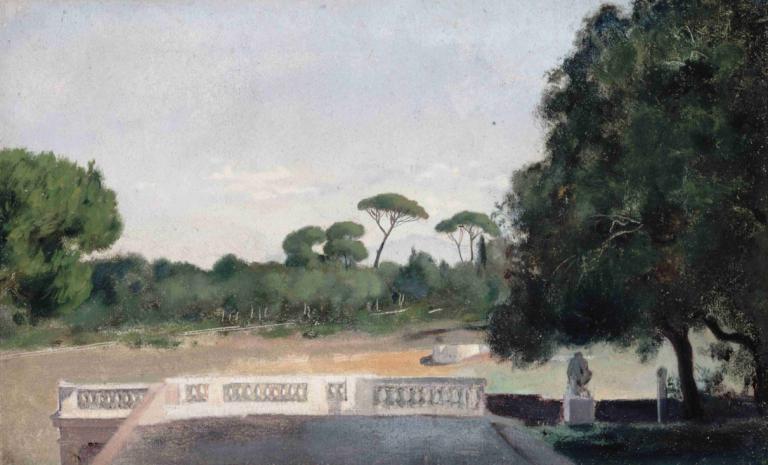 Jardins de la Villa Borghèse vus depuis la Villa Médicis à Rome