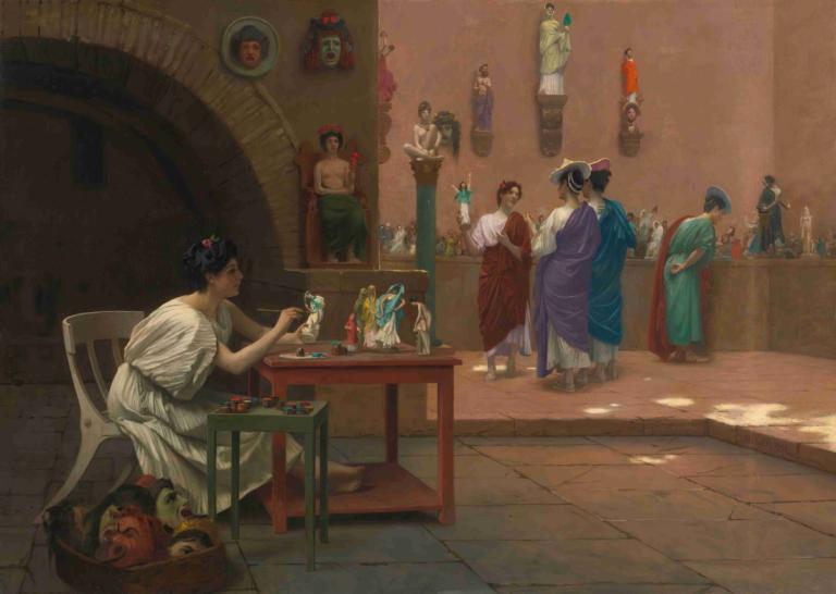 Atelier De Tanagra,Jean-Léon Gérôme,Жан-Леон Жером,Картина Маслом,Картина Маслом