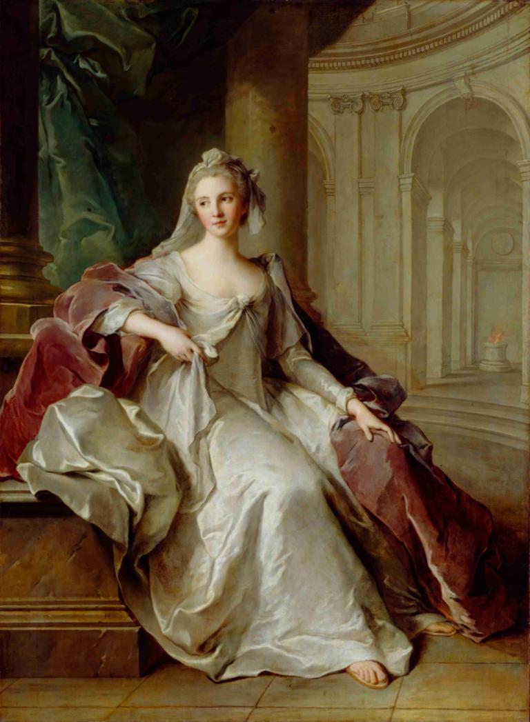 Madame Henriette de France as a Vestal Virgin,Jean-Marc Nattier,Oil Painting,Oil Painting, fine art parody