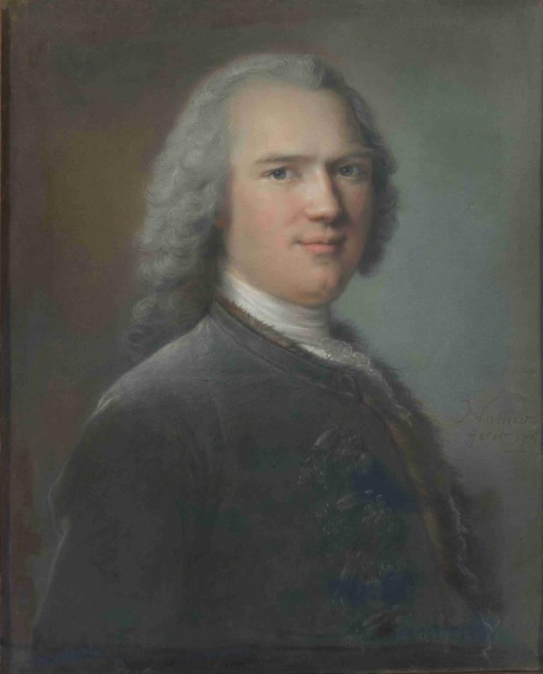 Portrait Of A Gentleman,Jean-Marc Nattier,Oil Painting,Oil Painting, solo, 1girl, grey hair, realistic