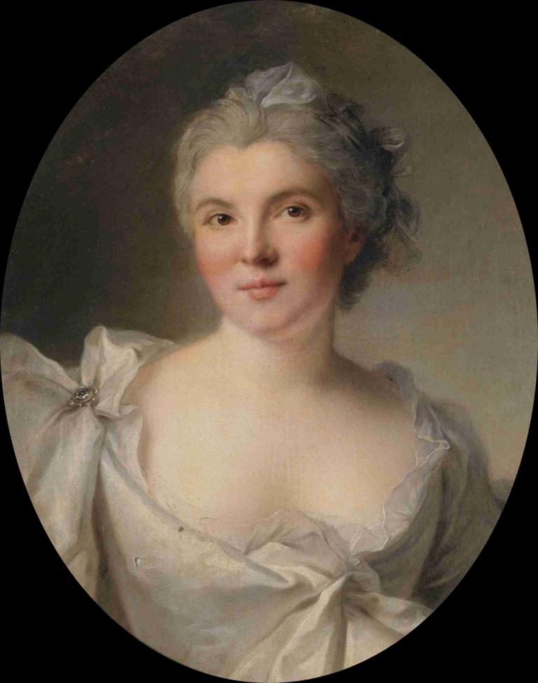 Portrait de femme,Portræt af en kvinde,Jean-Marc Nattier,Oliemaleri,Oliemaleri, 1 pige, solo, realistisk