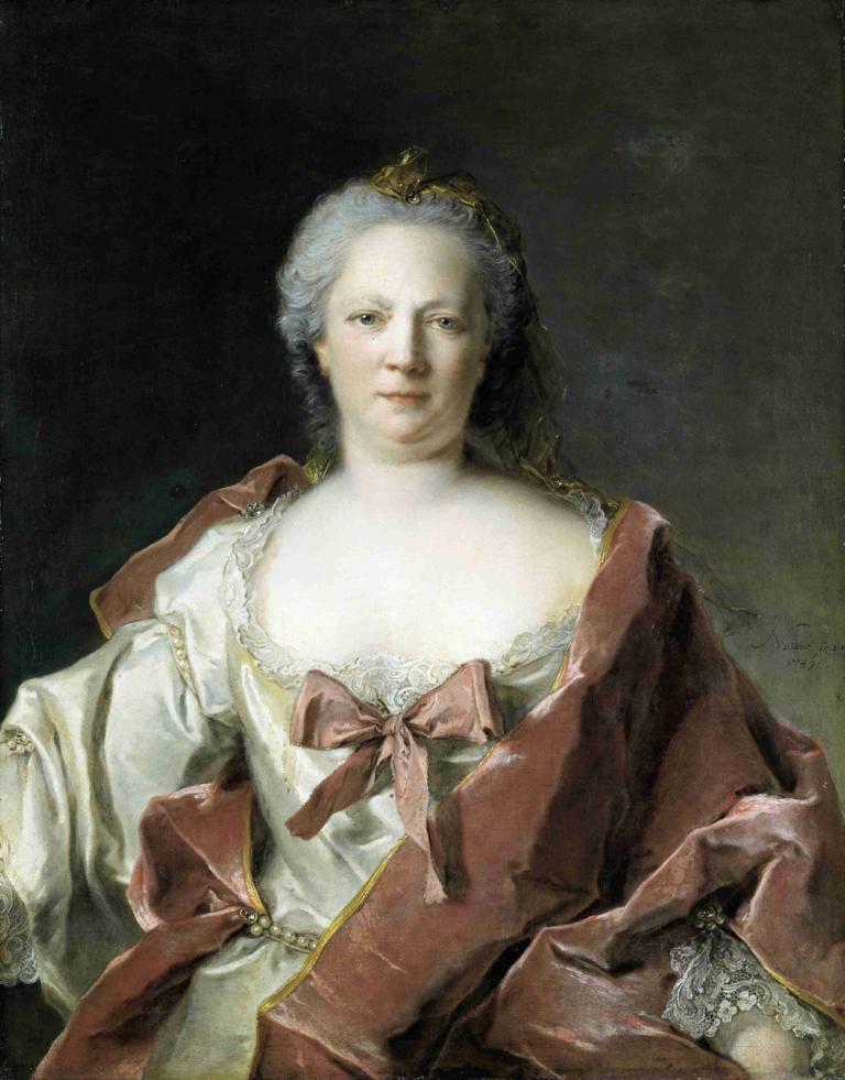 Portrait of Anna Elisabeth Leerse,Portret Anny Elisabeth Leerse,Jean-Marc Nattier,Obraz olejny,Obraz olejny