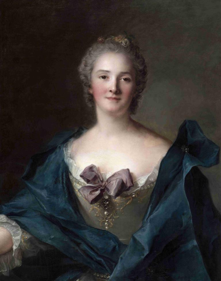 Portrait of a Woman,Portret kobiety,Jean-Marc Nattier,Obraz olejny,Obraz olejny, realistyczny, parodia sztuki