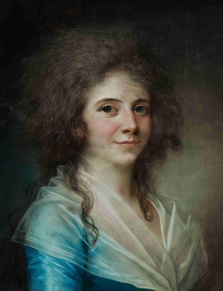 Portrait Of Wilhelmine Bertouch, Lady-In-Waiting,Portret Wilhelmine Bertouch, dvorne dame,Jens Juel