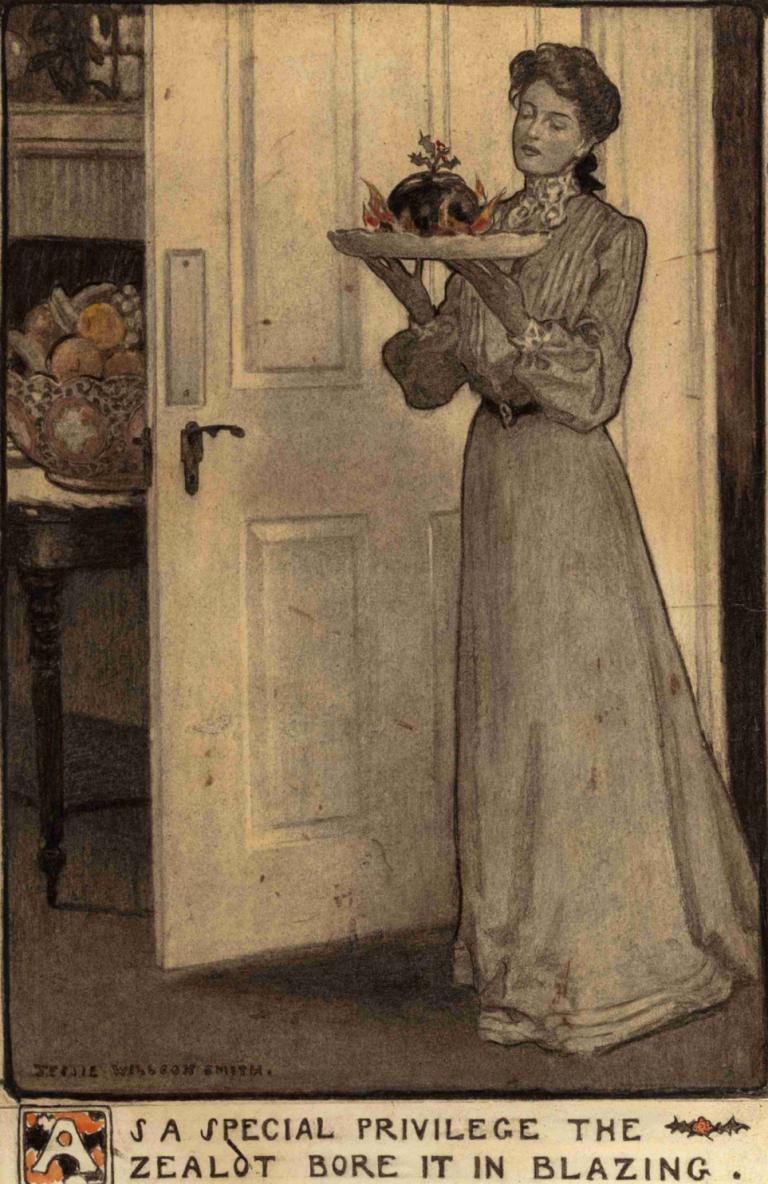 As a Special Privilege the Zealot Bore it in Blazing,Jessie Willcox Smith,Illustration,Illustration, 1girl