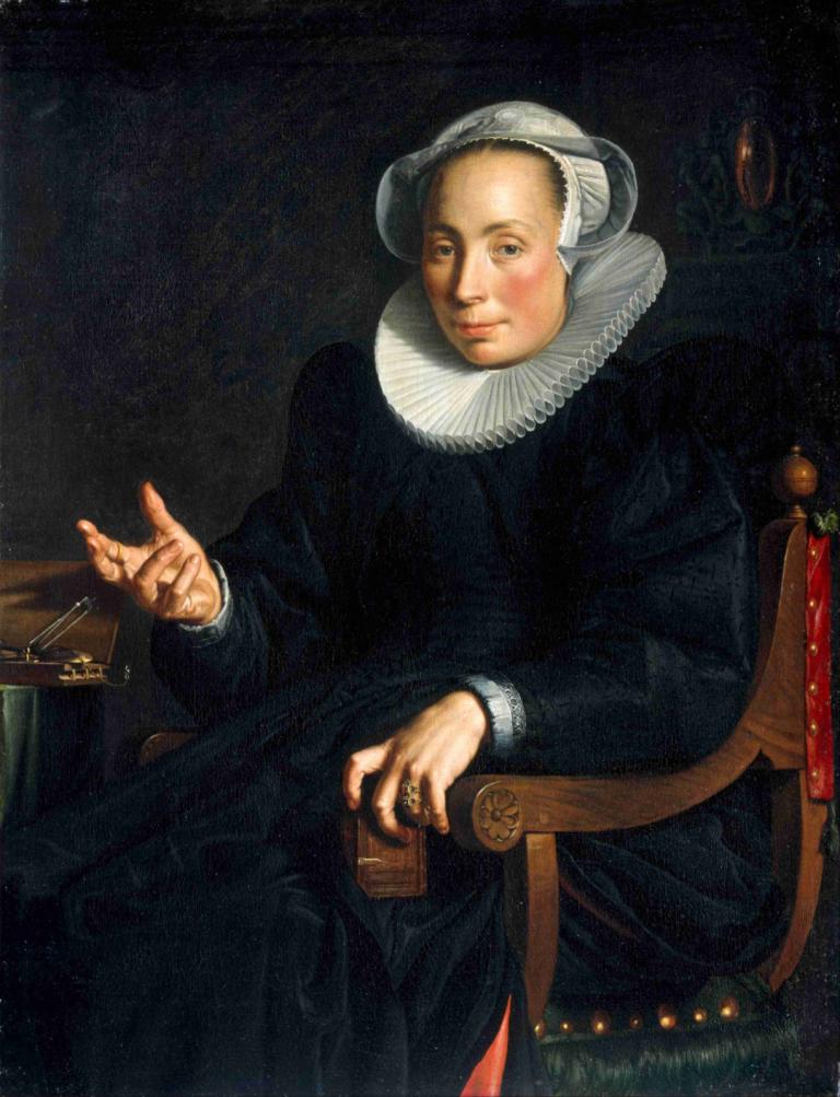 Portrait Of Christina Wtewael Van Halen,Πορτρέτο της Christina Wtewael Van Halen,Joachim Wtewael,Ελαιογραφία