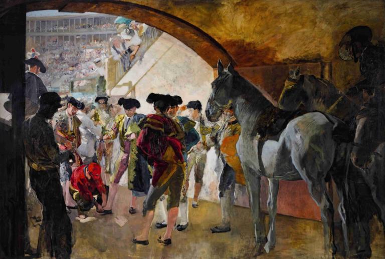 Antes de la corrida [Before the Bullfight],Joaquín Sorolla,Oil Painting,Oil Painting, multiple boys