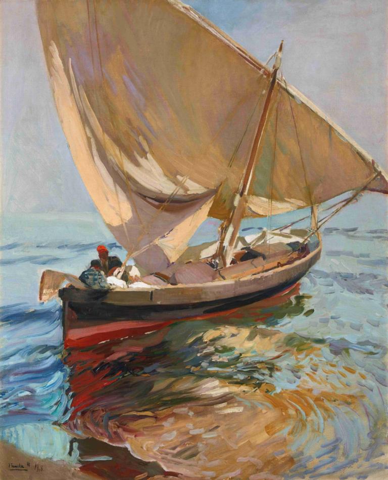 Camino De La Pesca. Valencia (Setting Out To Sea. Valencia),カミーノ・デ・ラ・ペスカバレンシア（海に出る。）,Joaquín Sorolla