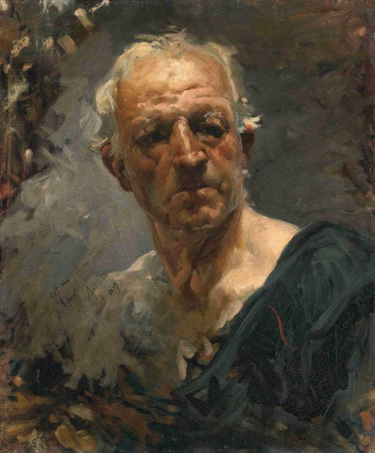 El Pescador,De visser,Joaquín Sorolla,Olieverf,Olieverf, solo, 1 jongen, mannelijke focus, realistisch