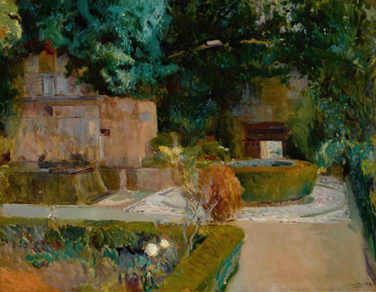 Jardín De Los Adarves, Alhambra, Granada ,Jardwn de los Adarves, Alhambra, Granada,Joaquín Sorolla